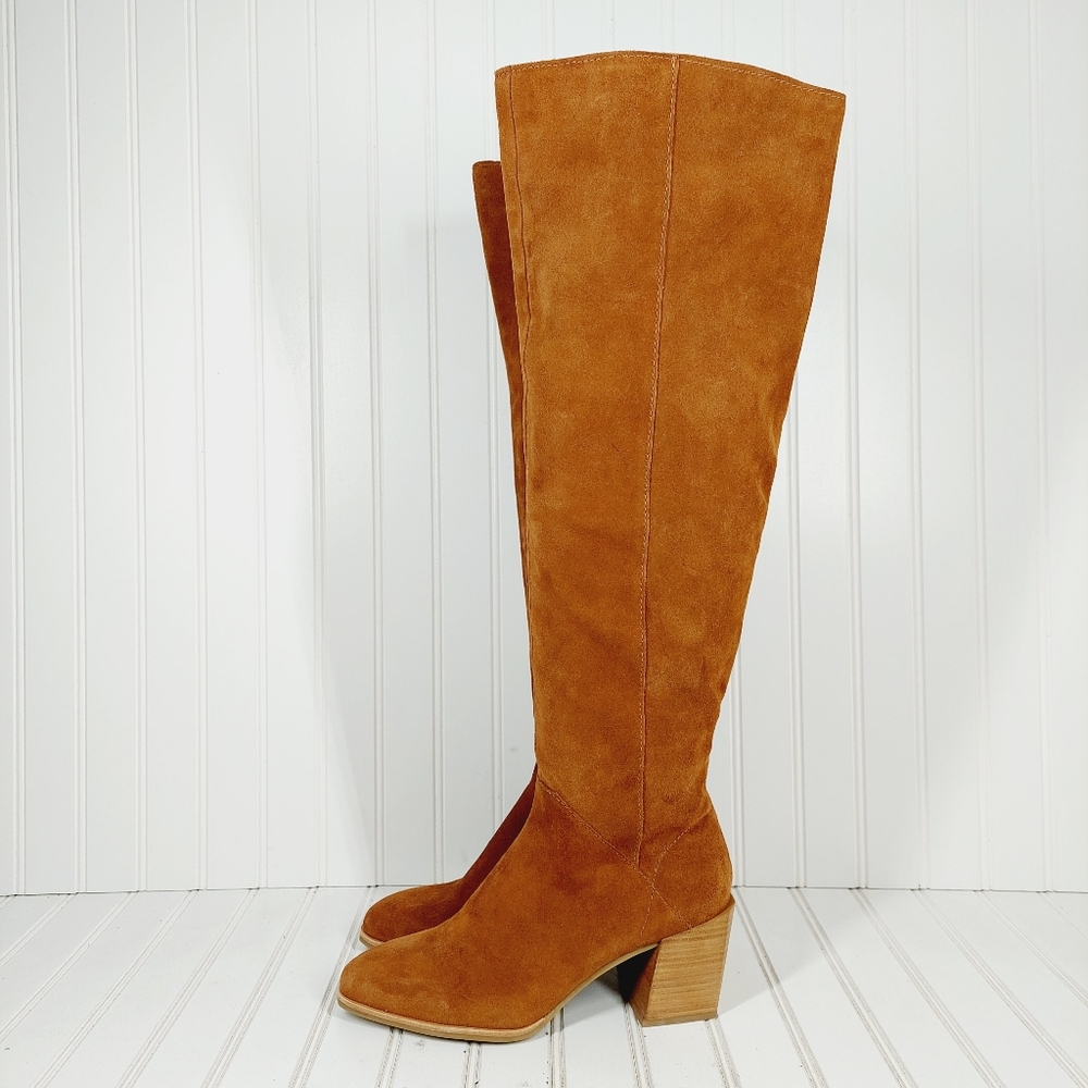 NEW Treasure & Bond Dylan Tall Over the Knee Brown Suede Block Heel Boot E431